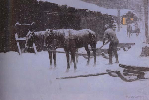 Frederic Remington The End of the Day (mk43) oil painting picture